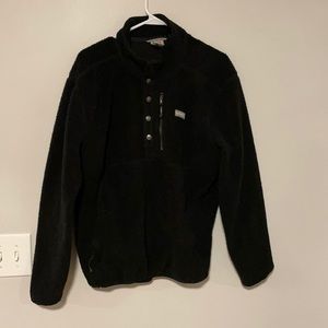 Woman’s black half button Sherpa jacket medium